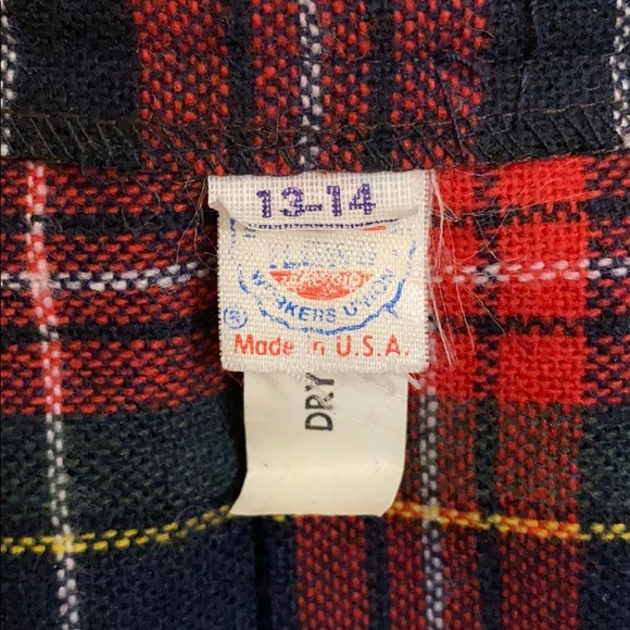 Vintage Workers Union Made Tartan Plaid Wrap Skirt - Picture 6 of 9